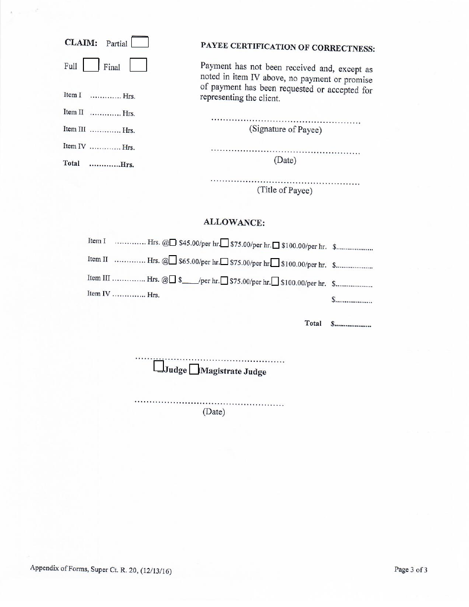 Voucher for Compensation and Expenses of Appointed Counsel - Virgin Islands, Page 3