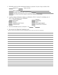 Domestic Violence Complaint - Virgin Islands, Page 2