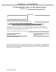Document preview: Summons - Expungement - Virgin Islands