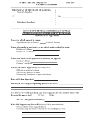 Document preview: Notice of Pretrial Fairness Act Appeal Under Illinois Supreme Court Rule 604(H) (Defendant as Appellant) - Illinois