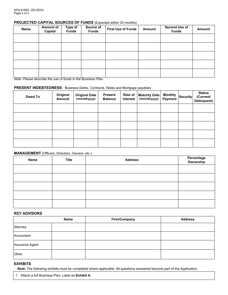 Form SFN61662 Legacy Investment for Technology Fund (Lift) Application - North Dakota, Page 2