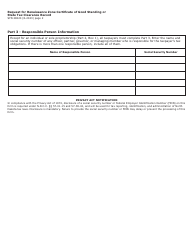 Form SFN28220 Request for Renaissance Zone Certificate of Good Standing or State Tax Clearance Record - North Dakota, Page 2