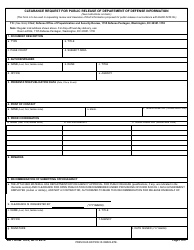 DD Form 1910 Clearance Request for Public Release of Department of Defence Information