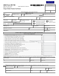 Document preview: Form OR-706 (150-104-001) Oregon Estate Transfer Tax Return - Oregon, 2023