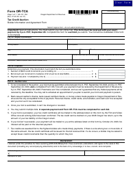 Document preview: Form OR-TCA (150-101-130) Tax Credit Auction Bidder Information and Agreement - Oregon