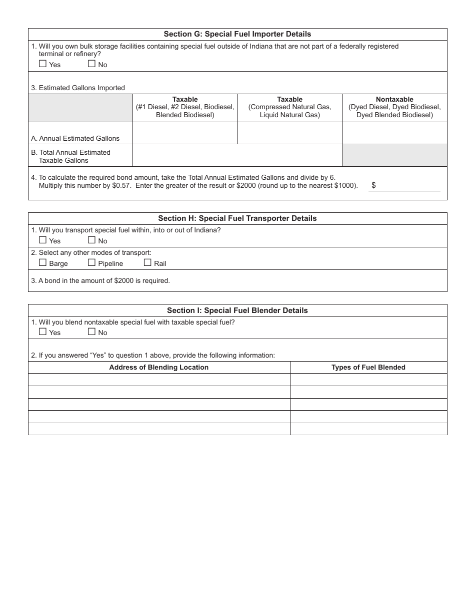 Form FT-1 (State Form 46297) Fuel Tax License / Registration Application - Indiana, Page 4