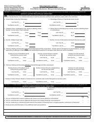 Form GMF_36 Gasoline, Motive Fuel and Carbon Emitting Product Refund Application - Aquaculturist, Fisher, Silviculturist, Wood Producer, Forest Worker, Manufacturer, Mining and Quarrying Operator - New Brunswick, Canada, Page 3