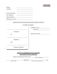 Document preview: Notice of Termination of Counsel and Certificate of Service - Hawaii