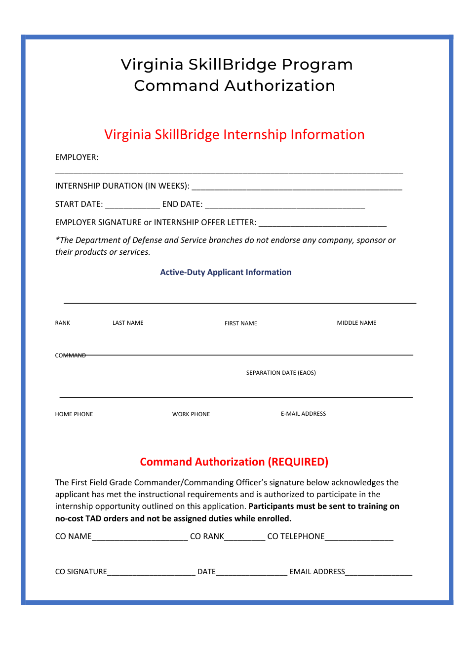 Virginia Skillbridge Program Approval Package - Virginia, Page 4
