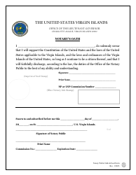 Notary Public Oath &amp; Seal Form - Virgin Islands, Page 2