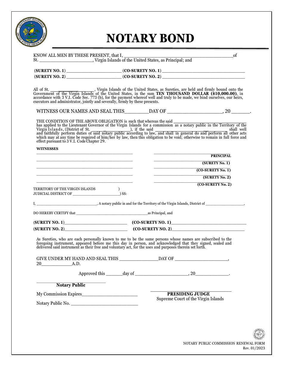 Notary Public Commission Renewal Application - Virgin Islands, Page 10
