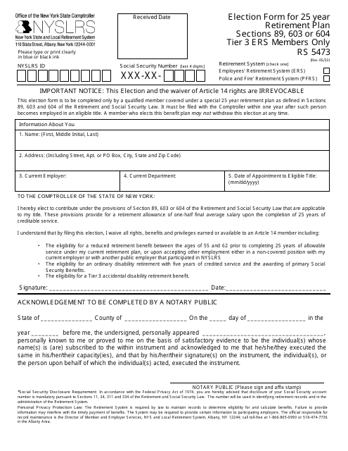 Form RS5473  Printable Pdf