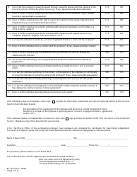Form RS2415 Certification for Determining Independent Contractor or Employee Status - New York, Page 2