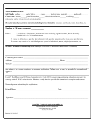 Add a Course Application for Continuing Education - Texas, Page 2