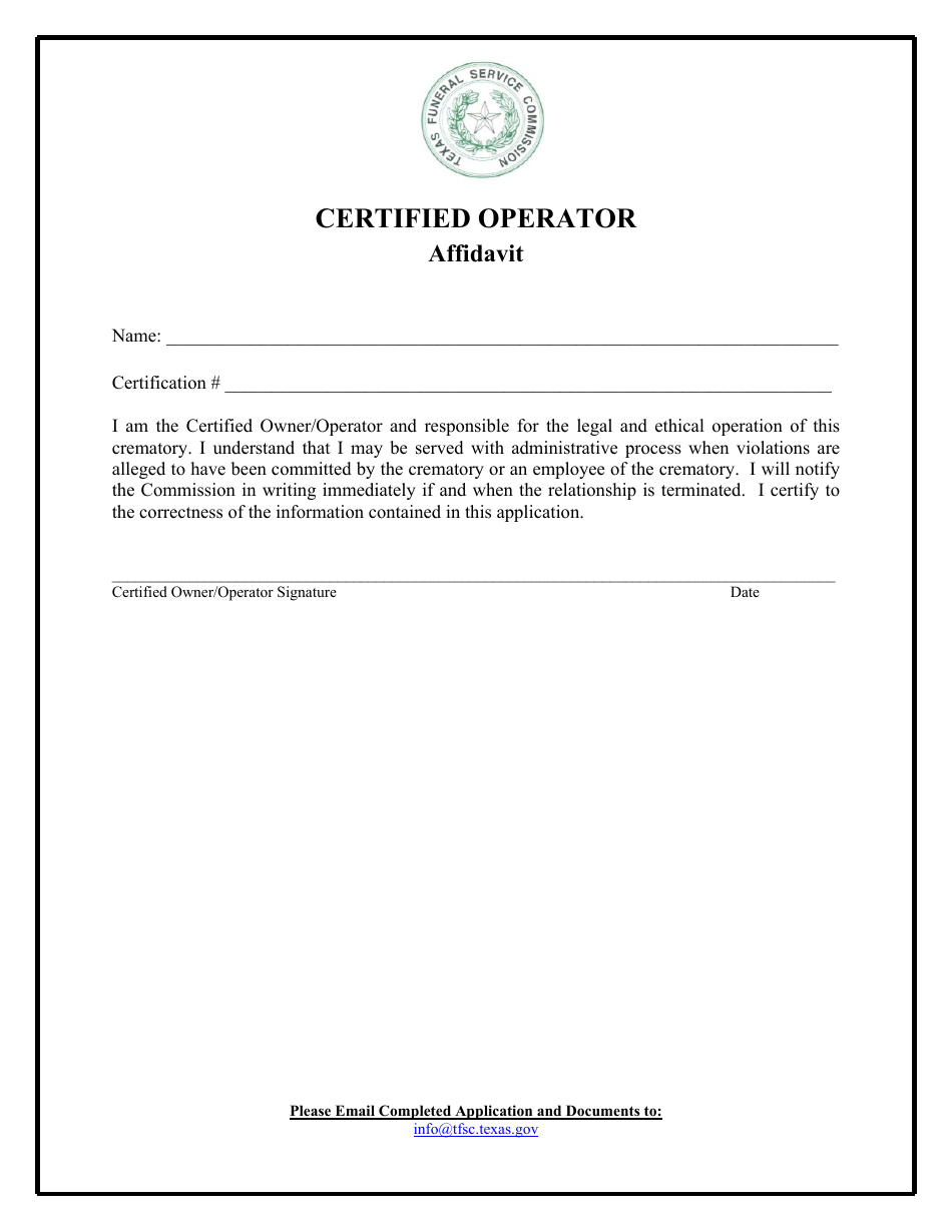 Crematory Change of Ownership Amendment - Texas, Page 4