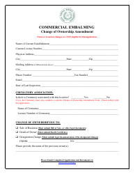 Commercial Embalming Change of Ownership Amendment - Texas, Page 2