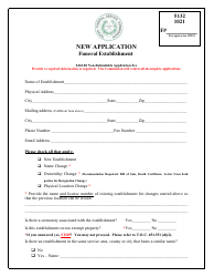 Funeral Establishment New Application - Texas, Page 2