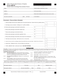 Document preview: Form ARS-R Rental Vehicle Surcharge Reconciliation Return - Rhode Island