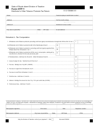 Document preview: Form OTP-1 Distributor's Other Tobacco Products Tax Return - Rhode Island