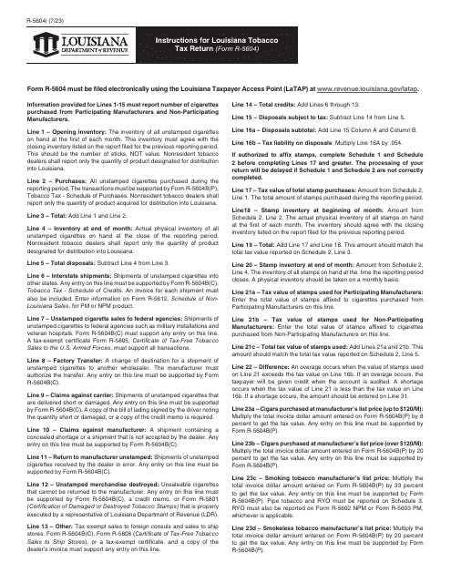 Form R-5604  Printable Pdf