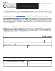 Document preview: Form R-1098 Student Farmers Certification - Louisiana