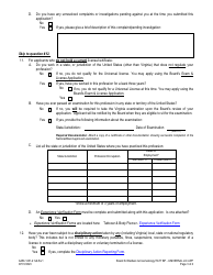 Form A450-1231-41ULR Tattooer/Body Piercer- Universal License Recognition Application - Virginia, Page 3