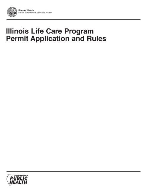 Application for Life Care Permit - Illinois Download Pdf