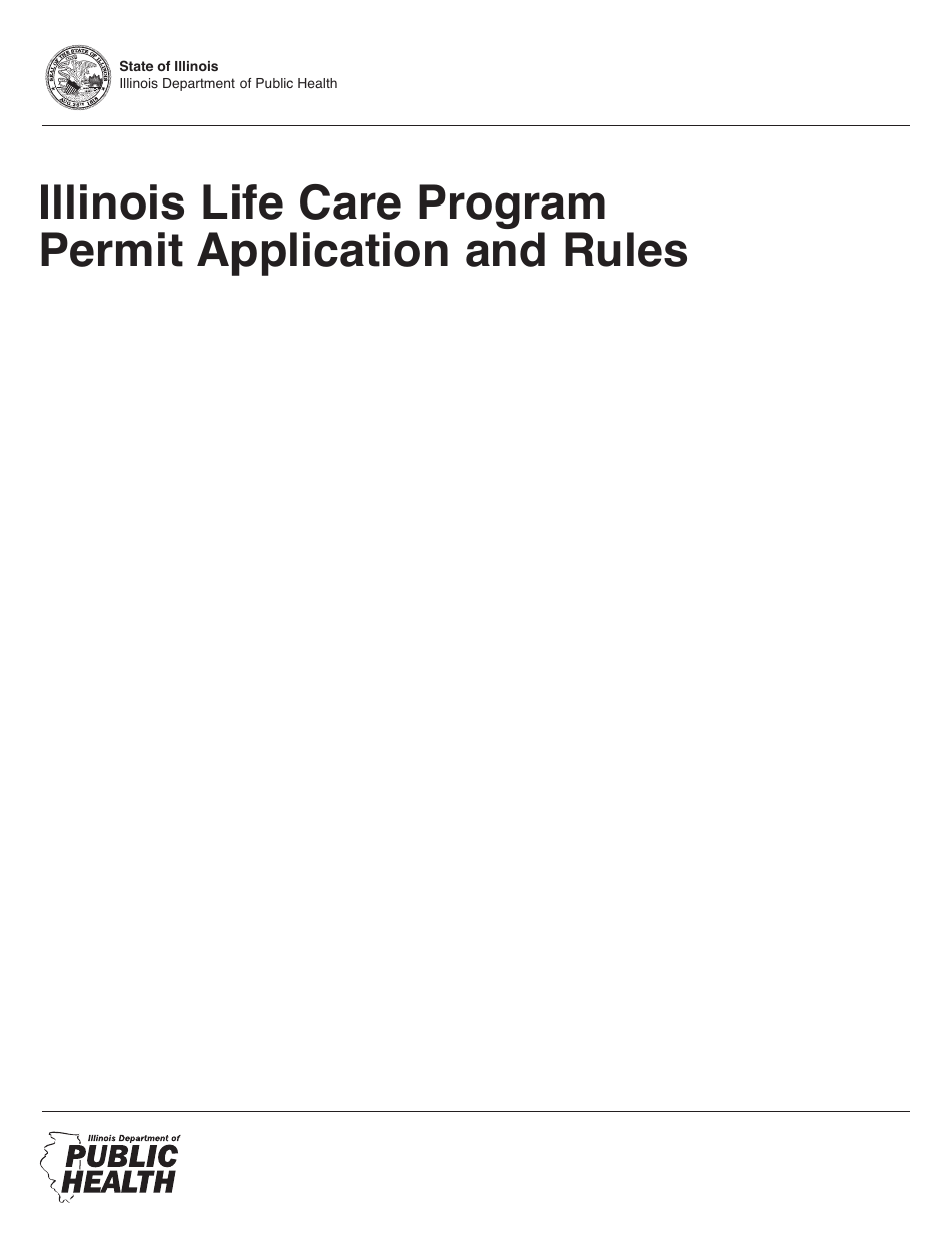 Application for Life Care Permit - Illinois, Page 1