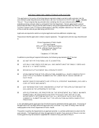 Application for Life Care Permit - Illinois, Page 4