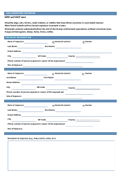 Animal Rabies Laboratory Submission Form - Illinois, Page 2