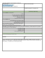 Document preview: Community-Based Invoice Template - New Hampshire