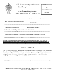 Document preview: Form FP-005 Certificate of Registration - Massachusetts