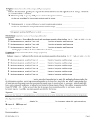 Form FP-002A Application for License to Store Flammables/Combustibles/Lp Gas/Explosives/Fireworks - Massachusetts, Page 2