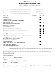 Document preview: Form FP-055 Uniform Blasting Site Detail Check List - Massachusetts