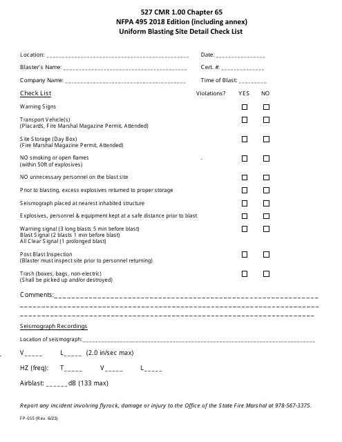 Form FP-055  Printable Pdf