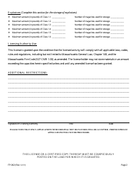 Form FP-002 License for Storage of Flammables and Combustibles/Lp Gas/Explosives/Fireworks - Massachusetts, Page 2