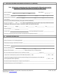 Form FP-083 Application for Explosives User Certificate - Massachusetts, Page 2