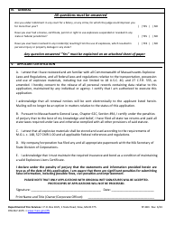 Form FP-083 Application for Explosives User Certificate - Massachusetts, Page 3
