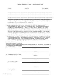 Form FP-295 Application for Tank Dismantling Yard - Massachusetts, Page 2