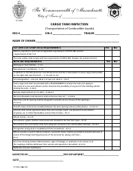 Document preview: Form FP-044A Cargo Tank Inspection (Transportation of Combustible Liquids) - Massachusetts