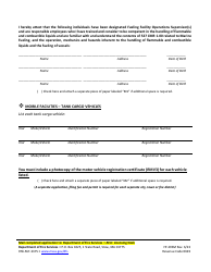 Form FP-293M Mobile Facility Application for Marine Fueling Permit - Massachusetts, Page 2