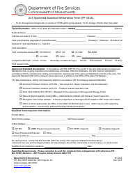 Document preview: Form FP-101A Ast Approved Standard Declaration Form - Massachusetts