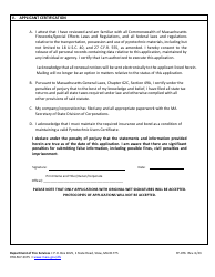 Form FP-076 Application for Pyrotechnic User Certificate - Massachusetts, Page 4