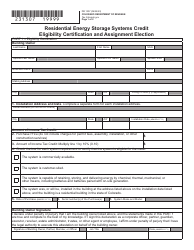Form DR1307 Residential Energy Storage System Credit Eligibility Certification and Assignment Election - Colorado, Page 3