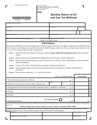 Document preview: Form DR0461 Monthly Return of Oil and Gas Tax Withheld - Colorado
