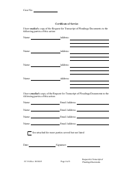 Form CC9:6 Request for Transcript of Pleadings/Documents - Nebraska, Page 2