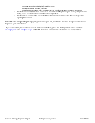 Statement of Change/Designation of Registered Agent - Washington, Page 2