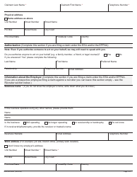 Form MOL-ES-002E Claim Form - Ontario, Canada, Page 3