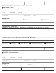 Form MOL-ES-002E Claim Form - Ontario, Canada, Page 4