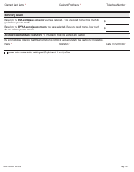 Form MOL-ES-002E Claim Form - Ontario, Canada, Page 7